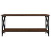 vidaXL Coffee Table Brown Oak 100x45x45 cm Engineered Wood and Iron
