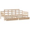 vidaXL Daybed with Drawers without Mattress 80x200 cm Solid Wood