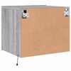 vidaXL Wall-mounted Bedside Cabinet with LED Lights Grey Sonoma