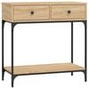 vidaXL Console Table Sonoma Oak 75x34,5x75 cm Engineered Wood