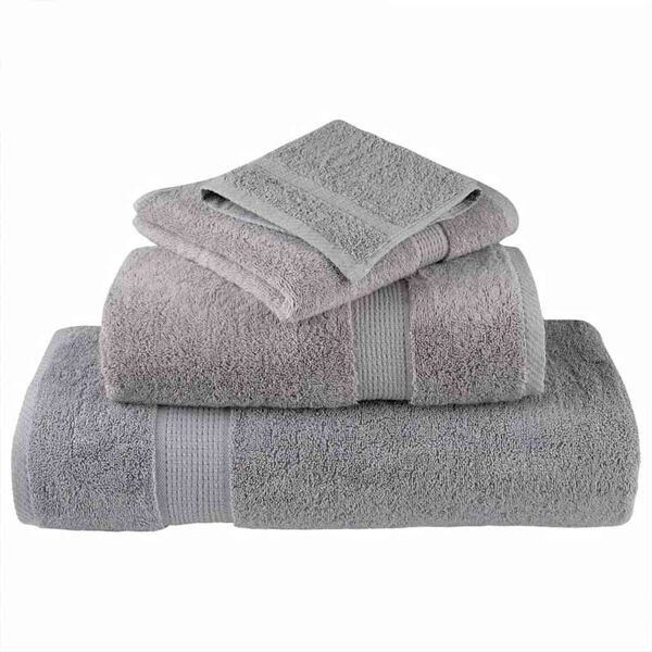 vidaXL Washcloths SOLUND 2 pcs Grey 15 x 21 cm 100% Cotton