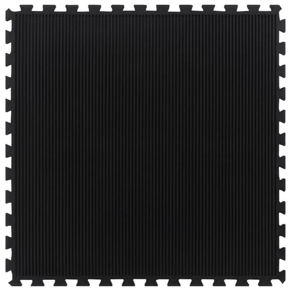 vidaXL Rubber Floor Tile Black 12 mm 100x100 cm