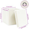 vidaXL Storage Boxes with Lids 4 pcs White 32x32x32 cm Fabric