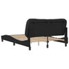 vidaXL Bed Frame without Mattress "Hvar" Black 135x190 cm Double Faux Leather