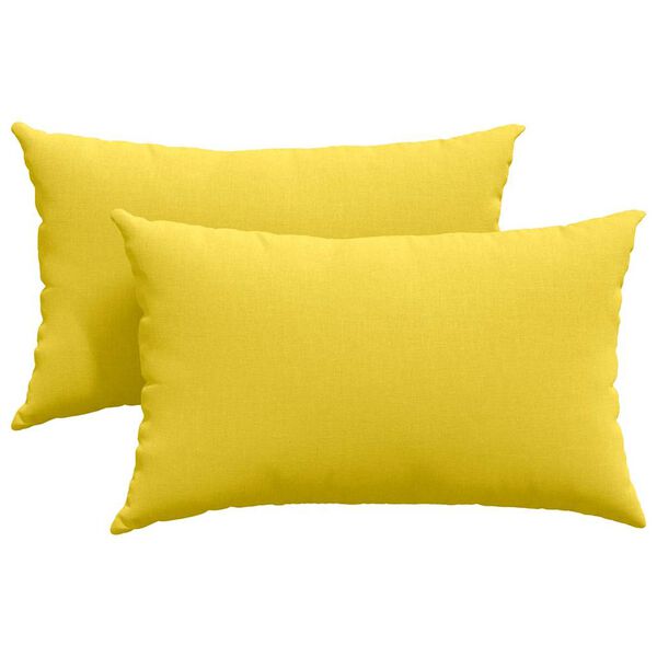 vidaXL Sofa Pillows 2 pcs Light Yellow 50 x 30 cm Fabric