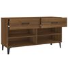 vidaXL Shoe Cabinet Brown Oak 102x35x55 cm Engineered Wood