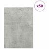 vidaXL Decor Panels 50 pcs Concrete Grey 30 x 42 x 0.27 cm