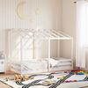 vidaXL Kids' Bed with Roof White 90x190 cm Solid Wood Pine