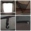 vidaXL Fishing Tent 3-Person Brown Waterproof