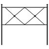 vidaXL Metal Replace Headboard Black 100cm