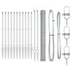 vidaXL Hexagonal Fence with Post 25 x 1.6 m Galvanised Steel Silver