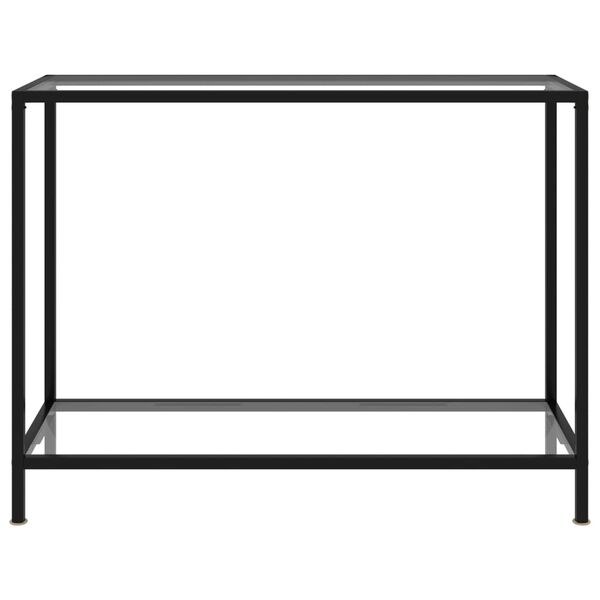 vidaXL Console Table Transparent 100x35x75 cm Tempered Glass