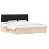 vidaXL Bed Frame with Upholstered Headboard Black 200 x 200 cm