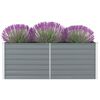 vidaXL Raised Garden Bed 160x80x45 cm Galvanised Steel Grey