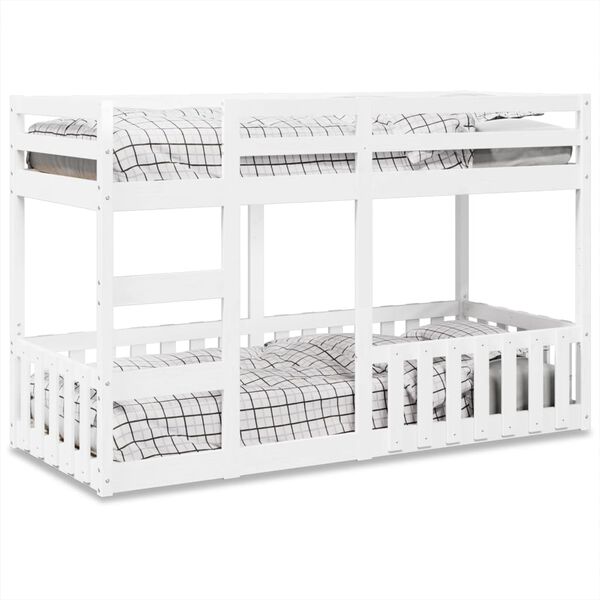 vidaXL Bunk Bed White 90x190 cm Solid Wood Pine