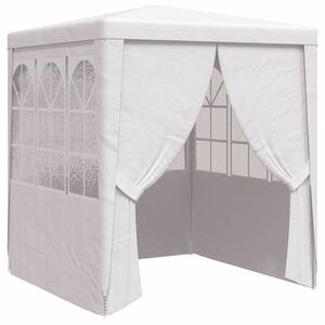 vidaXL Professional Party Tent with Side Walls 2.5x2.5 m White 90 g/m&sup2;