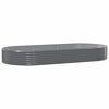 vidaXL Garden Raised Bed Galvanised Steel 296x140x36 cm Grey