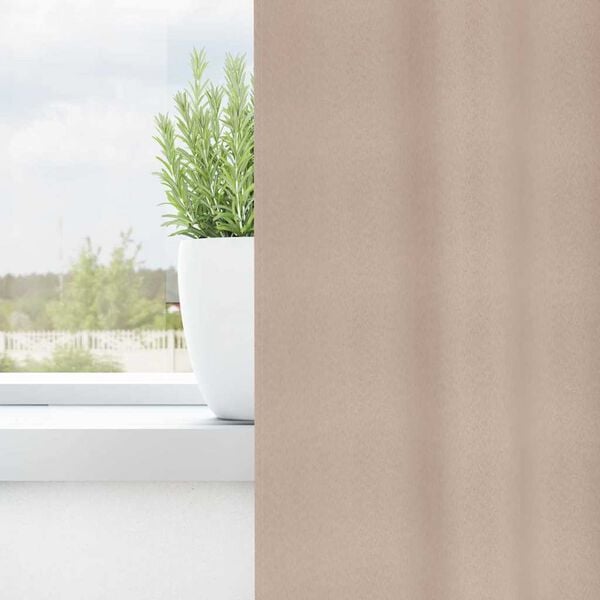 vidaXL Blackout Curtains with Rings 2 pcs Taupe 140 x 140 cm Polyester