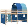 vidaXL Kids' Loft Bed with Tunnel without Mattress Blue 90x190 cm Single