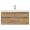 vidaXL Sink Cabinet with Built-in Basin and Faucet Artisan Oak
