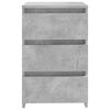 vidaXL Bed Cabinet Concrete Grey 40x35x62.5 cm Engineered Wood