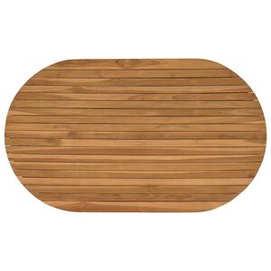 vidaXL Table Top 120 x 70 x 3.5 cm Oval Solid Teak Wood Natural