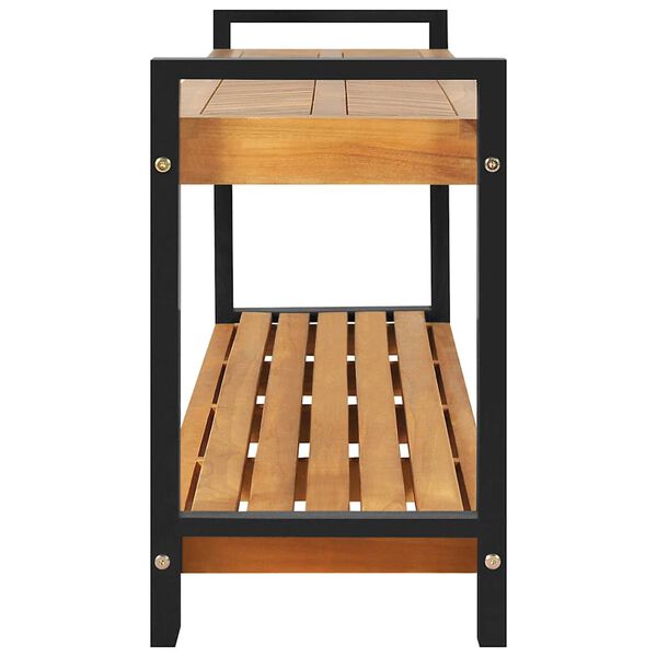 vidaXL Bench with Storage Brown 160 x 30 x 50 cm Solid teak wood