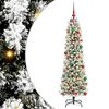 vidaXL Artificial Christmas Tree with 300 LEDs with Stand White 180 cm
