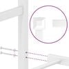 vidaXL Metal Bed Frame without Mattress with Footboard White 107x203cm