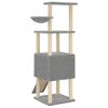 vidaXL Cat Tree with Sisal Scratching Posts Light Grey 153 cm