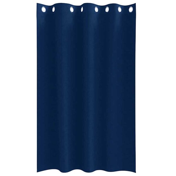 vidaXL Blackout Curtains with Rings 2 pcs Dark Blue 175 x 140 cm