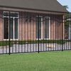 vidaXL Garden Fence Woerden with Spear Top Black 240x150 cm Steel