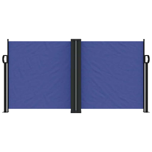 vidaXL Retractable Side Awning Blue 120x1200 cm