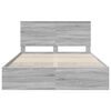 vidaXL Bed Frame with Drawer Grey Sonoma 150 x 200 cm Engineer Wood