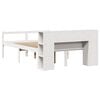 vidaXL Bookcase Bed without Mattress White 135x190 cm Double Solid Wood Pine