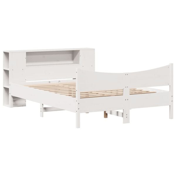 vidaXL Bed Frame without Mattress White 120x200 cm Solid Wood Pine