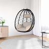 vidaXL Hanging Egg Chair Folding Taupe 91.5 x 60 x 110 cm Poly Rattan