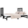 vidaXL Pull-out Day Bed without Mattress Black 2x(90x190) cm