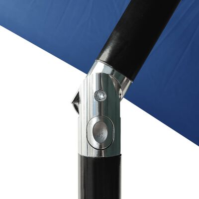 vidaXL 3-Tier Parasol with Aluminium Pole Azure Blue 2 m