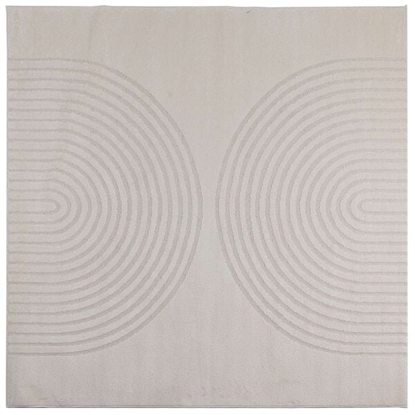 vidaXL Area Rugs Square HUARTE Cream 240 x 240 cm Polyester