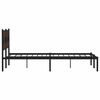 vidaXL Bed Frame without Mattress with Headboard Brown Oak 180x200 cm Super King