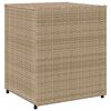 vidaXL Garden Storage Cabinet Beige 55x59x69 cm Poly Rattan