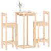 vidaXL 3 Piece Bar Set Solid Wood Pine