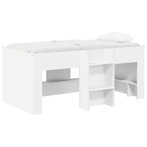vidaXL Kids'High Bed Frame White 80 x 160 cm Engineered Wood