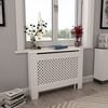 vidaXL Radiator Cover White 112x19x81.5 cm MDF