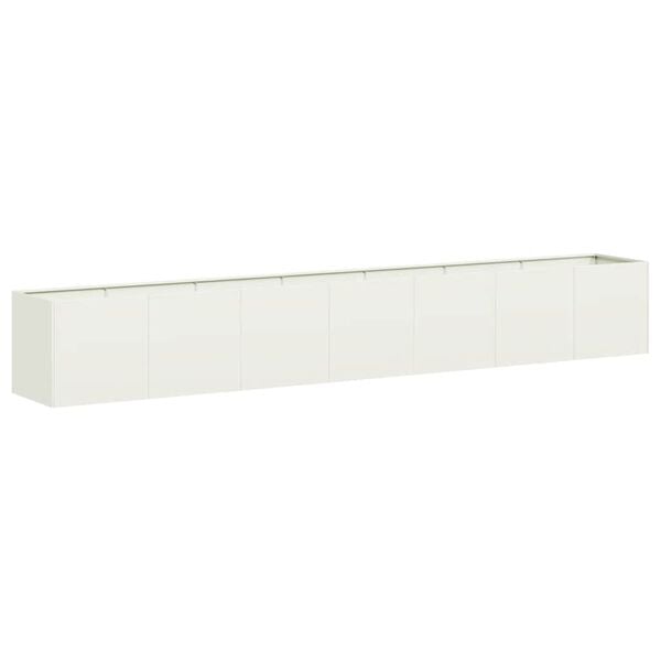 vidaXL Planter White 280x40x40 cm Cold-rolled Steel