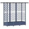 vidaXL Raised Bed with Trellis and Roof Grey 164 x 40 x 123 cm PP