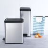 Curver Slim Pedal Bin Deco 25L Silver