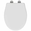 vidaXL Toilet Seat White 44.5 x 37.3 x 4.3 cm Duroplast