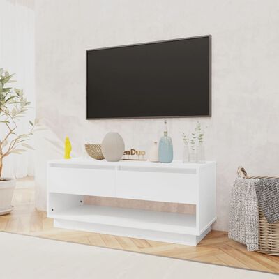 vidaXL TV Cabinet High Gloss White 102x41x44 cm Engineered Wood